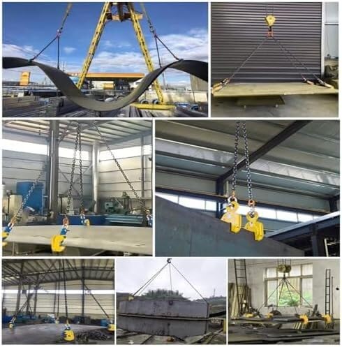 Zacisk do podnoszenia Wytrzymały pionowy zacisk płytowy, odpowiedni do podnoszenia i transportu, zacisk do podnoszenia płyt stalowych(3T/6600lb)
