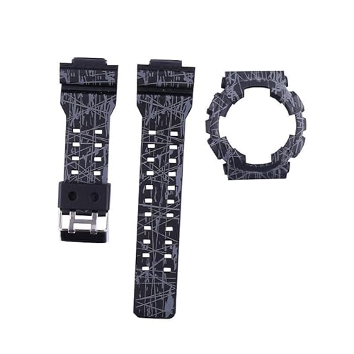 zhengchen ���ʃ��W���E�H�b�`�o���h �j�����p�X�|�[�c�����x���g ���v�P�[�X�t�� �Ή� Casio �Ή� G-SHOCK GA-110 GA-100 GA-120 GD-100(Leopard black)