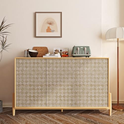 Livelynine 15.8x197 Tan Brown Peel and Stick Wall Paper Modern Vintage Grasscloth Wallpaper for Bedroom Living Room RV Accent Sticky Self Adhesive Decorative Contact Paper for Furniture Dresser Walls by Livelynine - Image 4