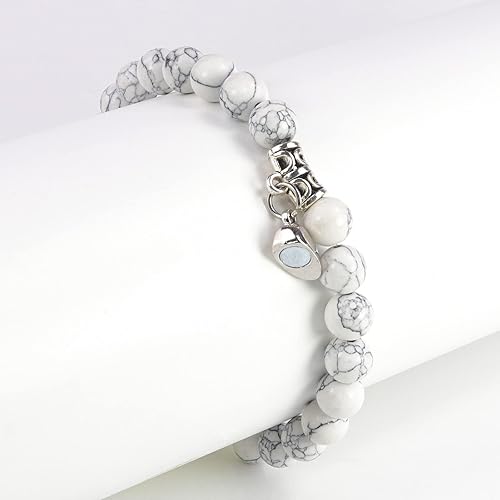 Miniatura 7 de 2 PCS Magnetic Couple Bracelets, Natural Stone Energy Stone Beads Bracelet Set His and Hers Long Distance Relationship Bracelet for Boyfriend