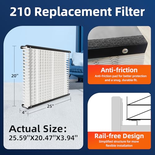 Filtre de four CVC compatible AprilAire 2210 taille 52x65x10 cm