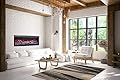 Amantii Symmetry Bespoke 60" Electric Fireplace 60 inch Indoor/Outdoor WiFi Enabled Fireplace, Multifunction Remote, Multi Speed Flame, Adjustable Flame, Touch Screen Control, 5 Year Warrenty