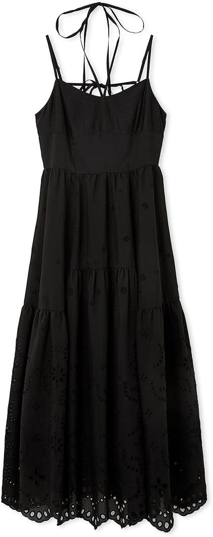 LEJA】リボン付きパフスリーブシアーボレロ刺繍レースマーメイド