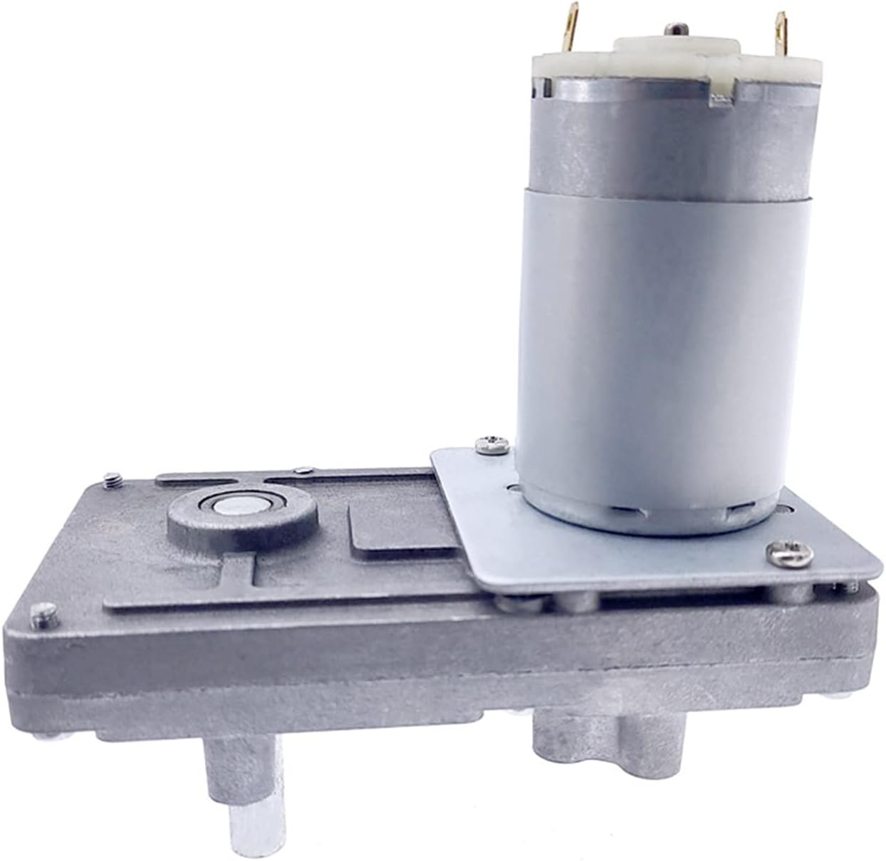 Mini Motor Worm Gear 12V Reducer 20-157RPM D C High Torque Electric-Motor Metal Reverse Self Lock for Automation Equipment : 60RPM(12V 157RPM)