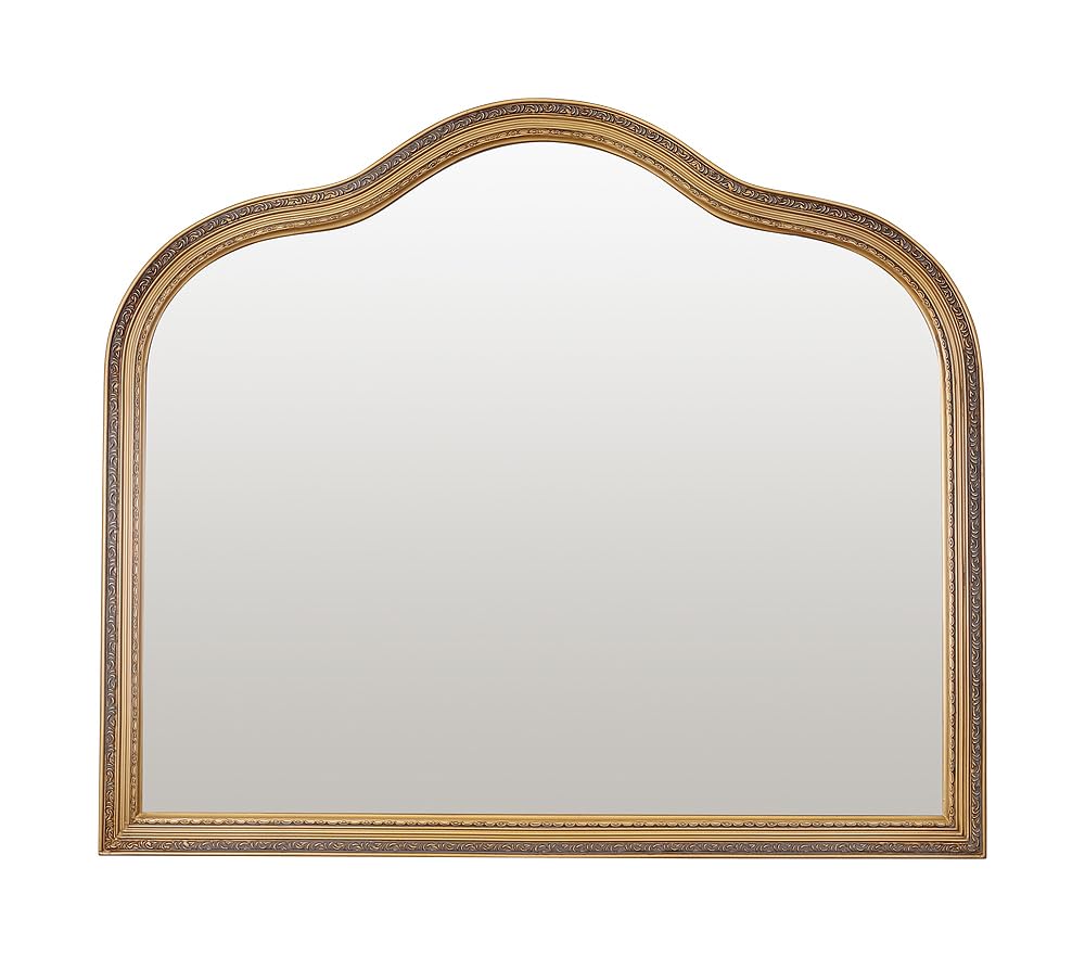 Select Mirrors Sofia Over Mantle Chic Decor Wall MIrror 90cm Width x 78cm Height (Antique Gold)