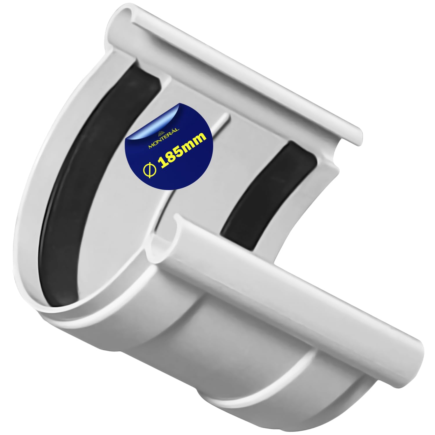 Connector for Guttering Extension with Diameter 185 mm Made of PVC - Warranty 10 Years - MONTERAL