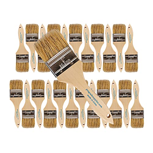 Vermeer Chip Paint Brushes - 24-Pack - 2 Chip Brushes for Paints Stains Varnishes Glues & Gesso - Home Improvement - Interior & Exterior Use