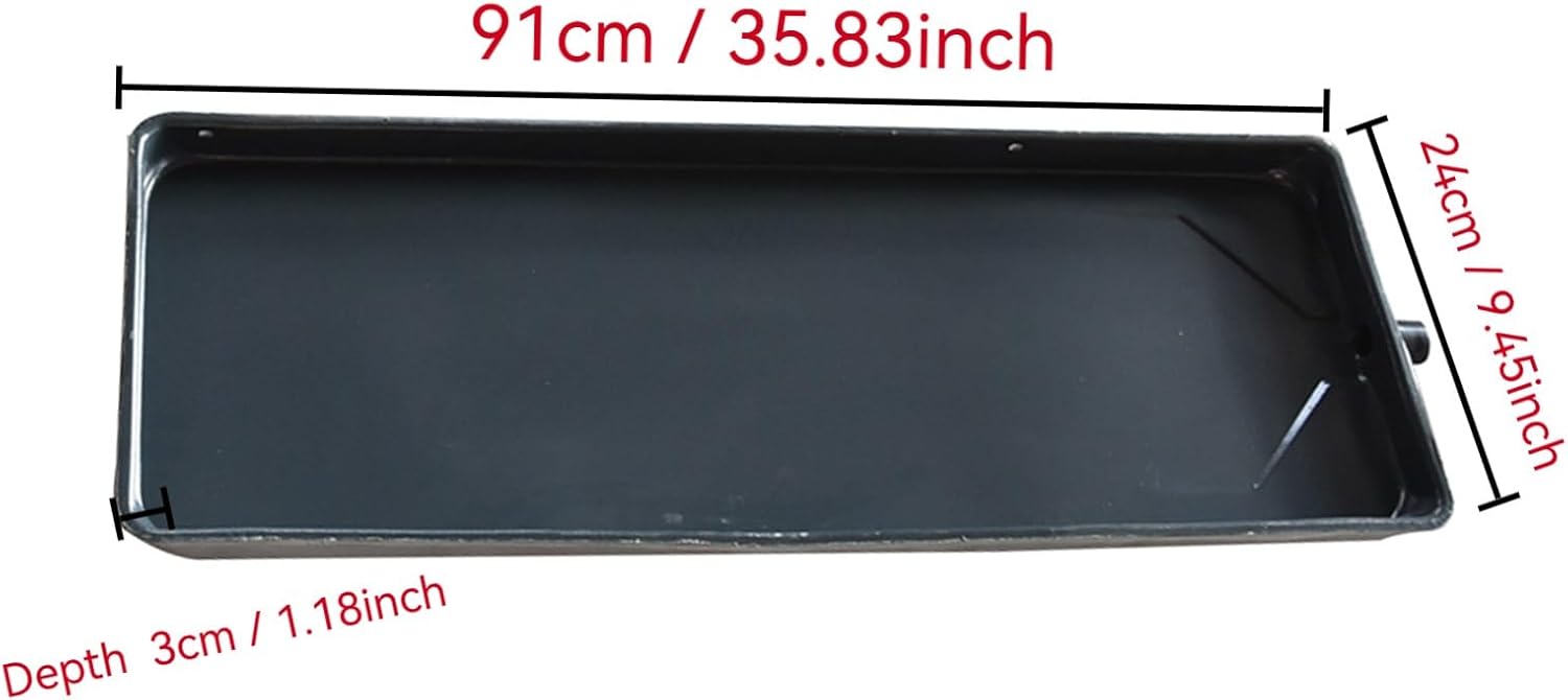 Galvanized Metal Air Conditioner Drain Pan - Drip Tray with Drain Hole & Hose for AC Units - Efficient Drainage Kit for External Use