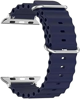 Durable Sport Silicone Strap for Smart Watch, Waterproof, Flexible and Comfortable, Fits 42/44/45/49mm