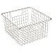 iDesign Forma Metal Wire Pantry Storage Organizer Basket with Handles, Container Bin for Food, Drinks, Produce Organization, 1.25" x 9.25" x 5.25", Satin Silver