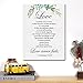 Christian Canvas Wall Art Love is Patient Love is Kind 1 Corinthians 13:4-8 Canvas Print Positive Scripture Canvas Painting Home Bedroom Wall Decor Framed Wedding Gift 12x15 Inch