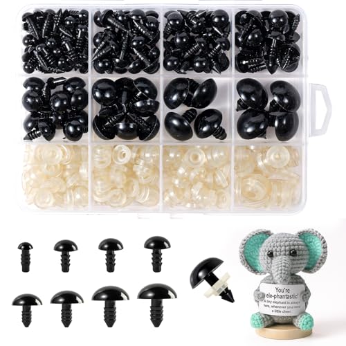 XKDOUS 6-18 mm, 8 Sizes Safety Eyes for Crocheting,...