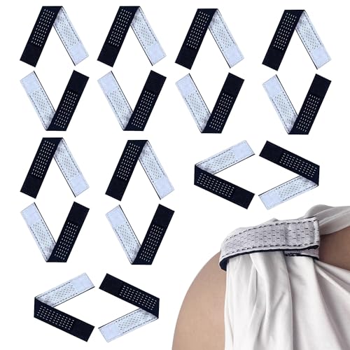 16 Count Softball Sleeve Holders Breathable Mesh Material, Adjustable Straps for Sports Bands, Baseball, Soccer, Sports Shirts - Black, White