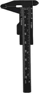 80mm Mini Plastic Sliding Vernier Caliper Gauge Tool for Accurate Measurement of Depth, Height, and Diameter (black)