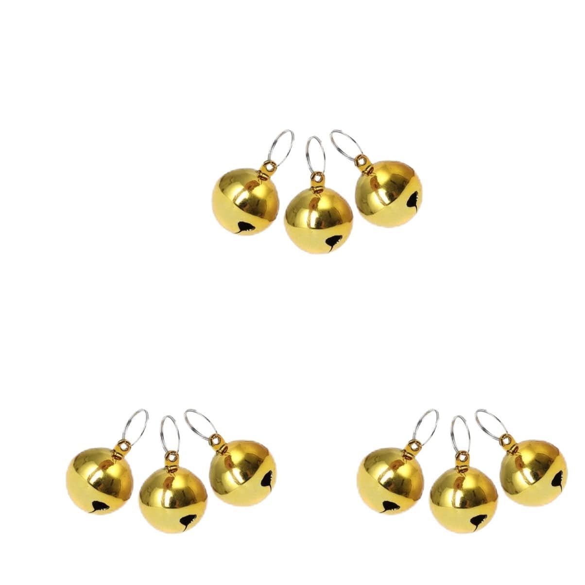 balacoo 3sets Mini Brass Bells for Dog Puppy Collar Pet Collar Pendants Small Bell for Dog 3pcs*3