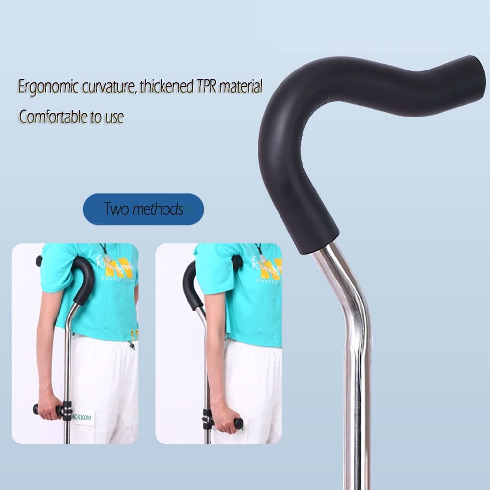 Muletas Plegables para Caminar, Muleta Axilar Adultos, Mango Ergonómico, 1 Unidad, Soporta hasta 100kg (Size : XS)