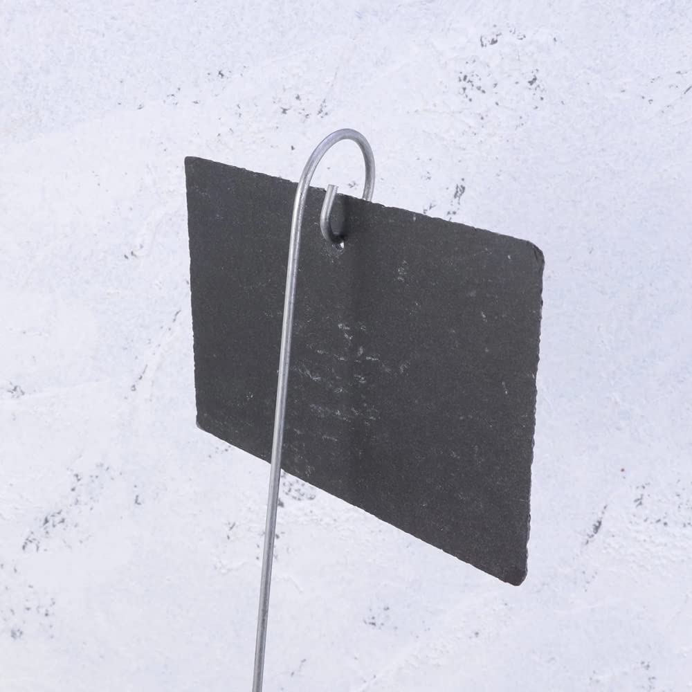 1 Set Schiefer-Gartenetiketten Pflanzenidentifikation Schild Rechteckig Pflanze Eisen Hängeetikett Farm Töpfe Blumenbeet