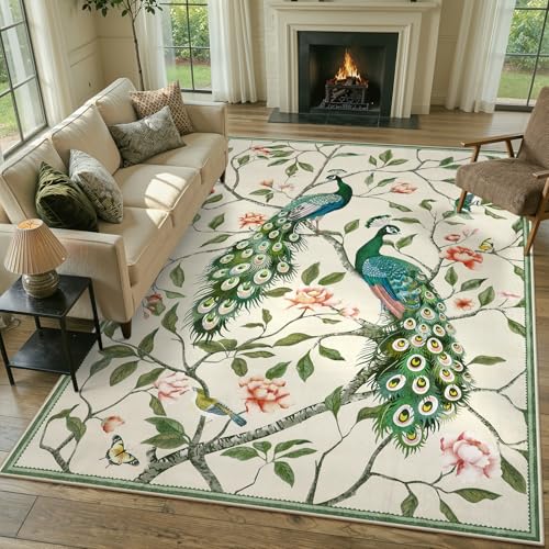 Tapete decorativo Anidaroel 8'x10' beige lavable miniatura 2