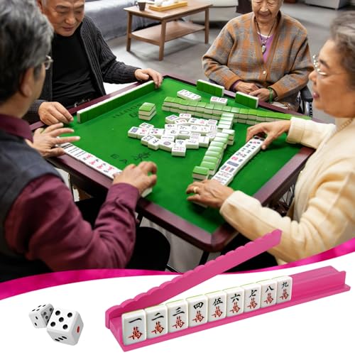 Soportes de Madera Pintados para Mahjong con Empujadores 4 Piezas miniatura 6