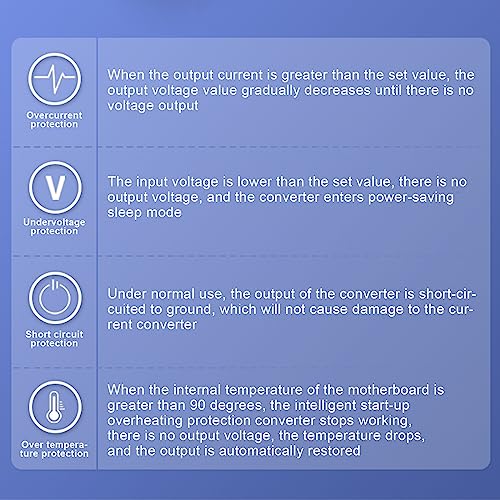 Jadeshay DC DC Wandler 12V auf 5V 2.5 A DC-DC-Abwärtsmodul, Spannungswandler 12V auf 5V Wasserdichtes Buck-Konverter-Netzteil for Autos und Fahrzeuge