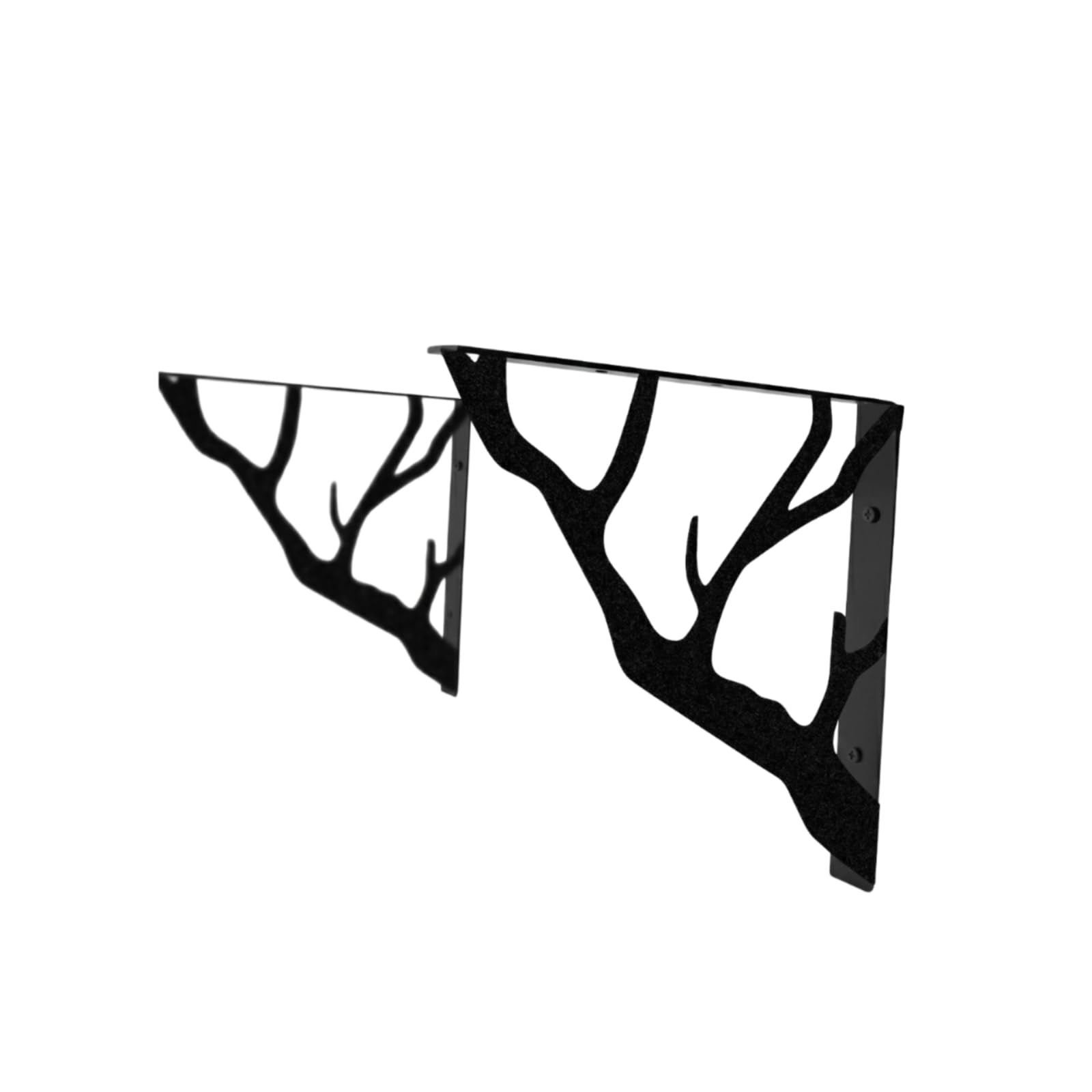 Cutout Design Tree Branch Shelf Bracket Black Decorative Shelf Support Bracket Metal Home Hardware Artistic, Storage Bracket-image-28
