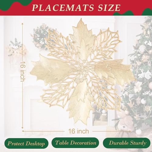 Image of HomeCloud PVC Material Round Shape Table Mat, Dining Table Mat,Table Placemats, Round Mats,Best for Bed-Side Table /Center Table, Dining Table /Shelves (Floral Hoop Silver, Set of 1)