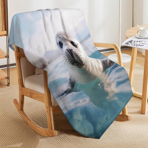 Couverture phoque polaire contre le froid rideau de lit flannel - 8