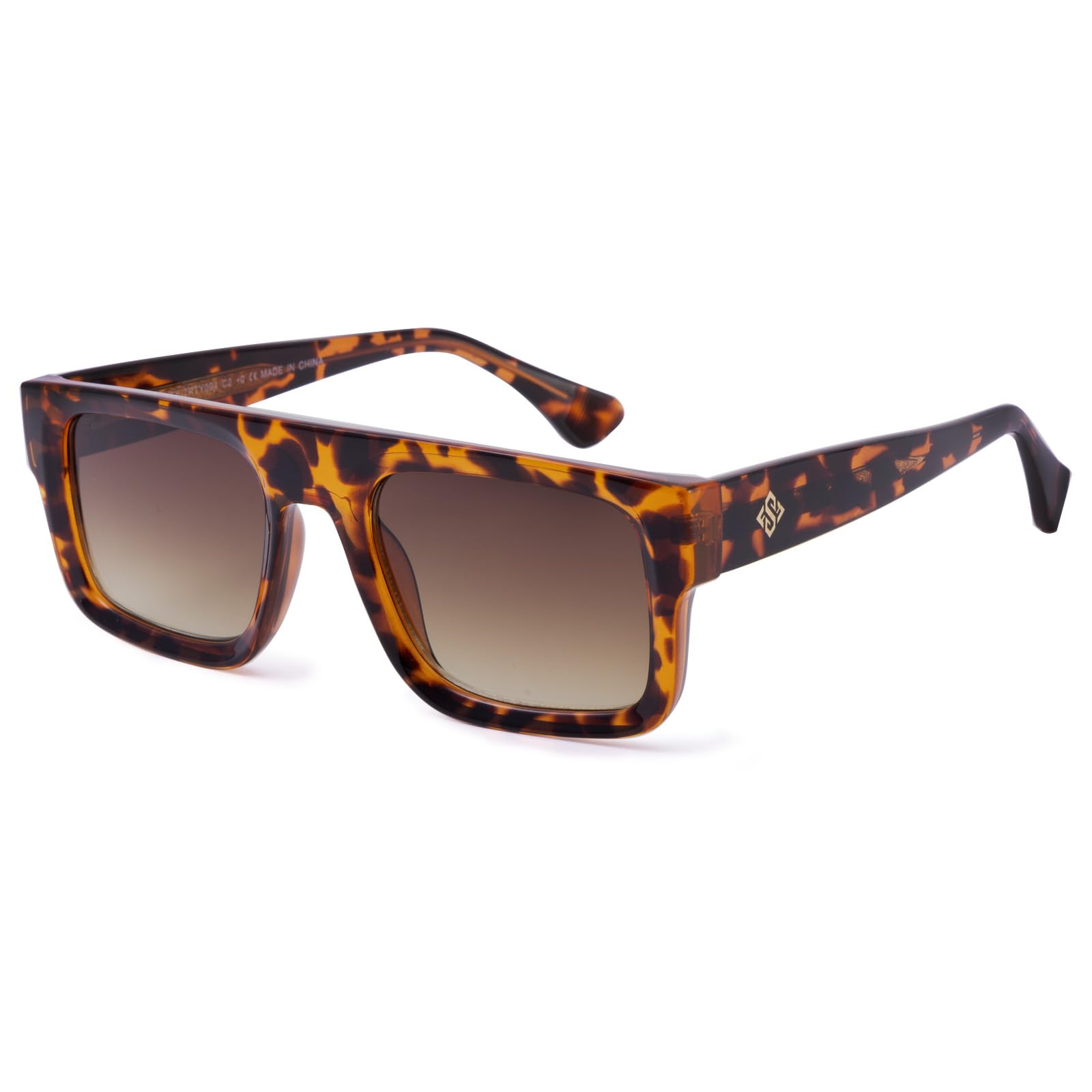 OuShiun Sonnenbrille mit Lesefunktion & Blaulichtfilter, Quadratrahmen Anti-Glare Sportbrille