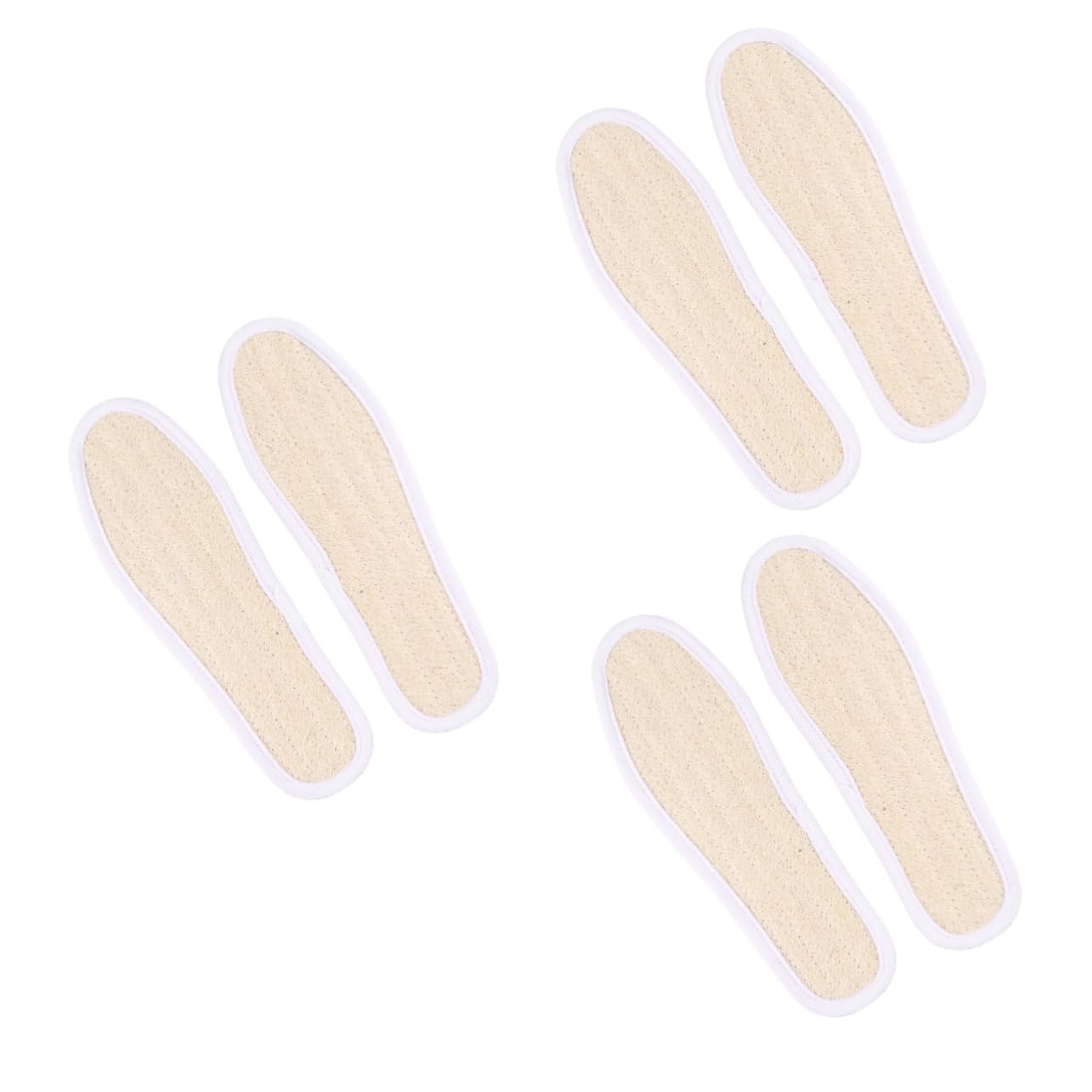 SOLUSTRE 3paare Atmungsaktive Loofah-sohlen Für Schuhe Schweißabsorbierend Natürliche Deodorierung Standardgröße Für Sport Und Alltag