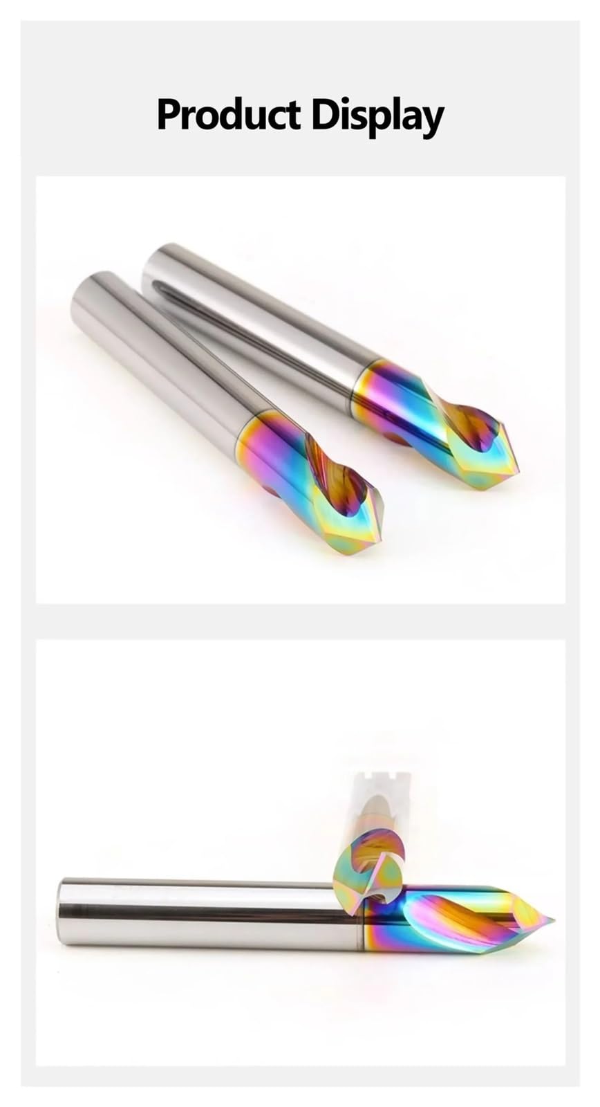 Fresa per smussatura in acciaio al tungsteno con rivestimento in alluminio, strumento per la creazione di fori CNC in carburo, trapano punto HRC65 (10 pezzi, 12 x 75 x 120 gradi)