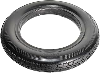 Vollgummi-Reifen 12 1/2x2 1/4 Zoll, Pannensicherer Massivreifen aus Gummi für Elektrorollstuhl, Kinderfahrrad und Scooter, Robustes Profil für Nässe und Trockenheit(Black)