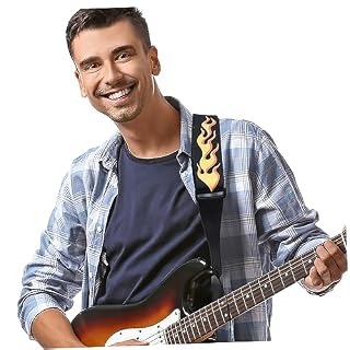 DIKACA Sangle De Guitare Décorative Sangles De Guitare Acoustique Ceinture Dépaule Pour Guitare Sangle De Basse Sangle De Guitare Flamme Impression Polyester Homme Optionnel Accessoires - Les Beatles, Paul McCartney, John Lennon, RIngo Starr, George Harrison DIKACA Sangle De Guitare Décorative Sangles De Guitare Acoustique Ceinture Dépaule Pour Guitare Sangle De Basse Sangle De Guitare Flamme Impression Polyester Homme Optionnel Accessoires – Image 6