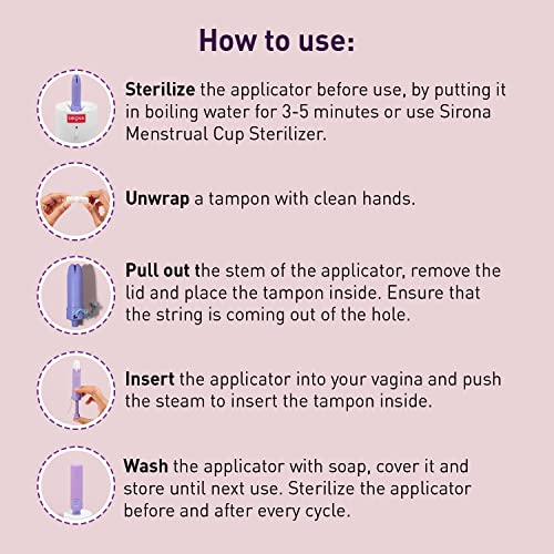 Compare Sirona Reusable Applicator for Tampons for Women 1 Unit For Easy Insertion of