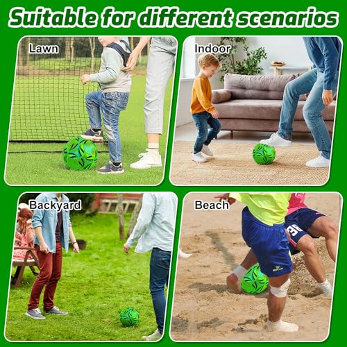 KQWVZ Leuchtender Fußball Größe 5, Reflektierender Soccer, Fluoreszierender Fussball Mit Pumpe, Reflektierender Fußball Für Fußballtraining Nachtspiele Drinnen Und Draußen Für Nachtspiele Kinder