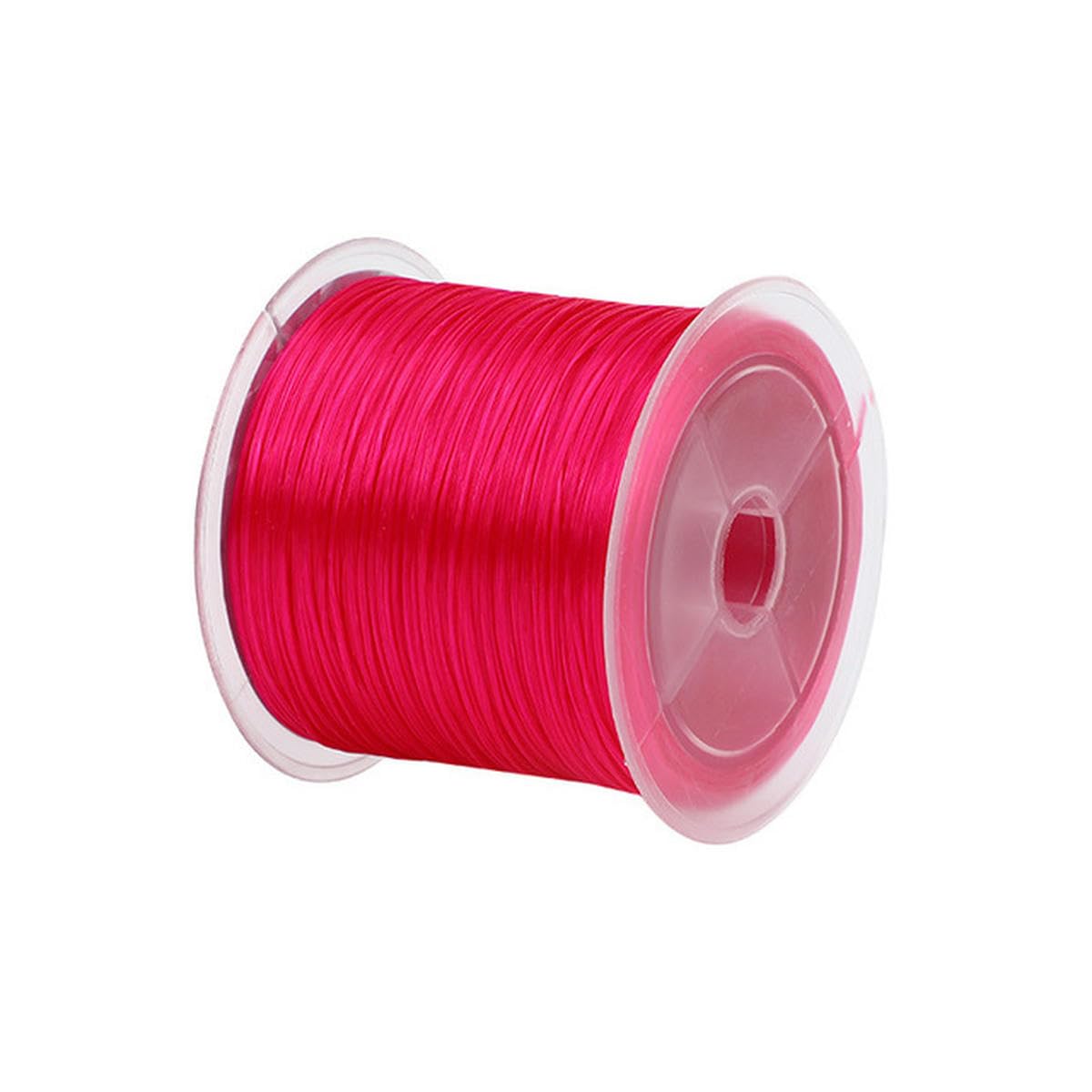 50–500 Yards hochelastische Perlenschnur, durchsichtig, elastisch für die Herstellung von Armbändern, elastisches Band für Nähzubehör, Armbänder, Perlenstickerei-DarkRoseRed-500M