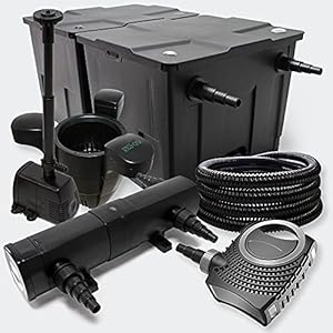 Filterset van biologische vijverfilter 6000 l, SuperEco pomp, 25 m slang en 24 W UVC vijverzuiveraar