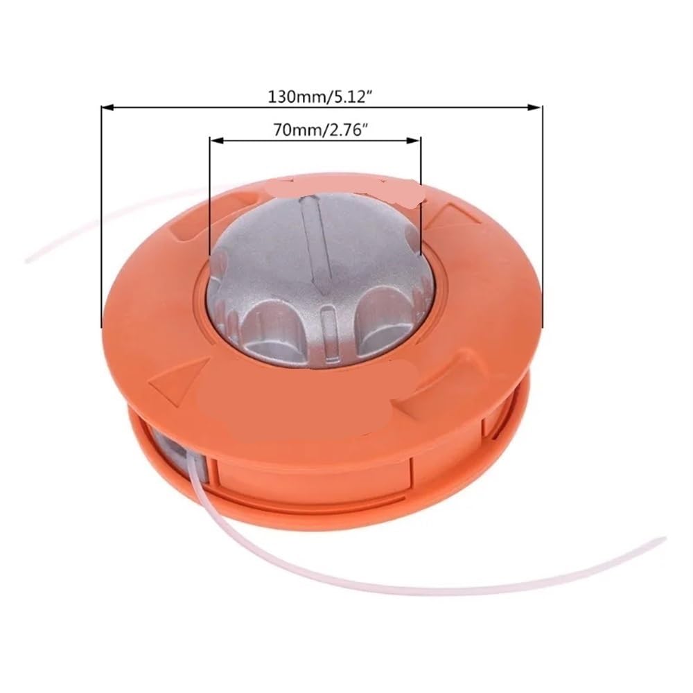 Tête d'alimentation à bosse en aluminium compatible avec la tondeuse à gazon