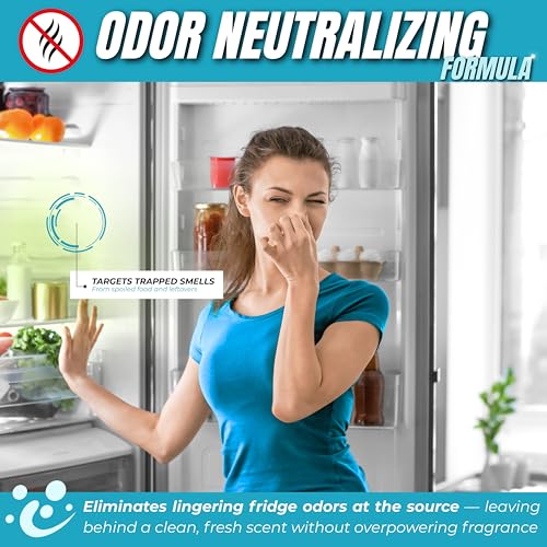 Image of Oh Yuk Fridge Cleaner - Cleans Inside Refrigerator for Spotless, Food-Contact Safe Surfaces | Biodegradable, Vegan, Cruelty-Free | Effortlessly Lifts Sticky Messes & Dried-On Food | Spray Bottle