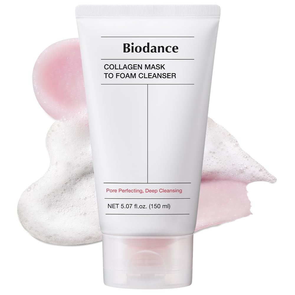 BIODANCE Collagen Mask To Foam Cleanser, Face Wash for Women, 2-in-1 Pore Mask and Hydrating Foaming Facial Cleanser for Sensitive Skin, Oily Skin, 5.07 fl. oz. (150 ml) BIODANCE Collagen Mask To Foam Cleanser, Face Wash for Women, 2-in-1 Pore Mask and Hydrating Foaming Facial Cleanser for Sensitive Skin, Oily Skin, 5.07 fl. oz. (150 ml)