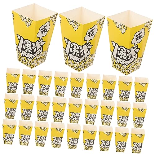 STOBAZA Popcorn Boxes Reusable Paper Made Snack Containers for Party 100pcs Movie Theater Popcorn Box