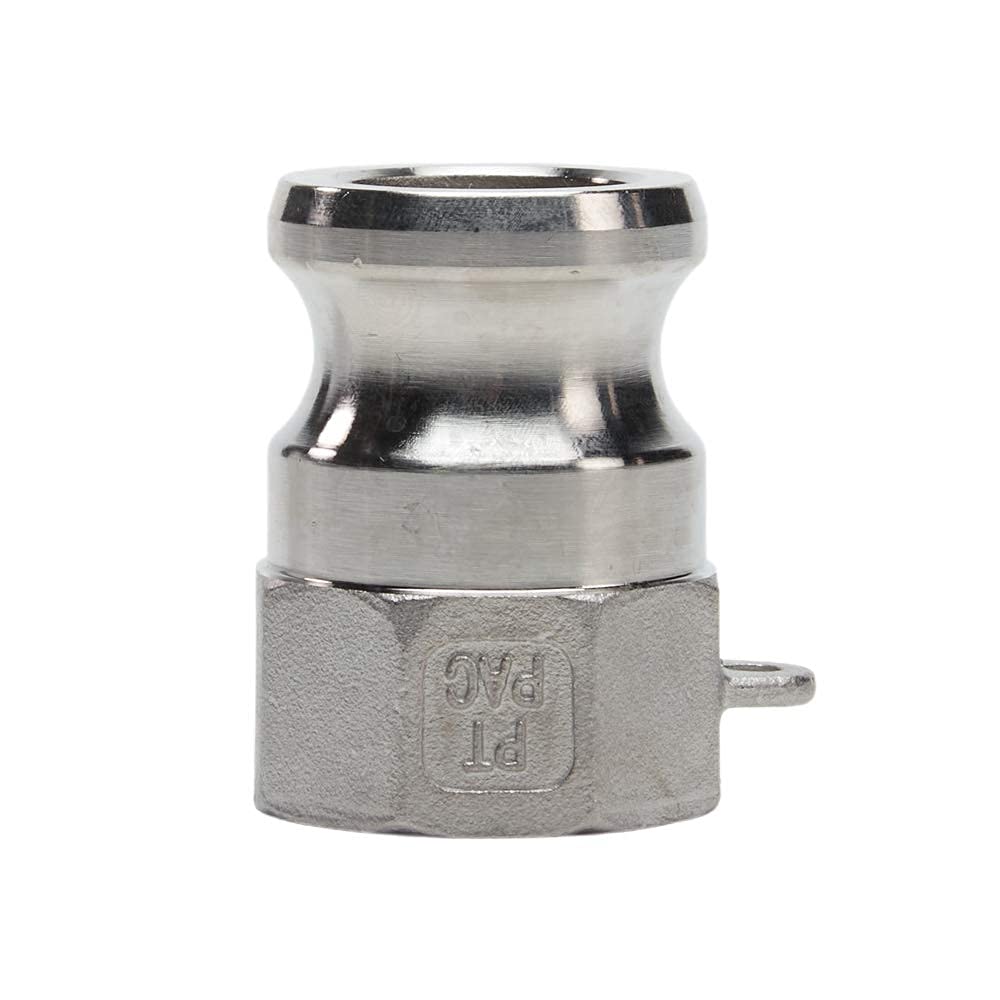 Stal nierdzewna 2.5 cm męski Cam & Groove x 2.5 cm żeński NPT