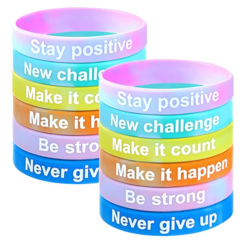 2 Piezas Pulseras Motivacionales Regalos Inspiradores baratos pulsera silicona pulseras niños fin de curso frases para Adolescentes, Estudiantes y Colegas, Perfecto para Cumpleaños y Eventos 2 Piezas Pulseras Motivacionales Regalos Inspiradores baratos pulsera silicona pulseras niños fin de curso frases para Adolescentes, Estudiantes y Colegas, Perfecto para Cumpleaños y Eventos