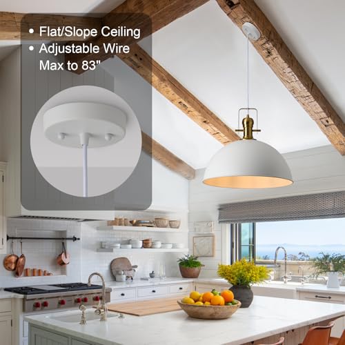 Image of 18 Inch White Farmhouse Pendant Lights