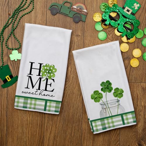 ARKENY-St-Patricks-Day-Green-Polka-dot-Shamrock-Kitchen-Towels-Dish-Towels-St-Patricks-Day-Decorations-for-Home-Decor-Drying-Cloth-18×26-Inch-Hand-Towel-for-Cooking-Set-of-2 ARKENY St Patricks Day Green Polka dot Shamrock Kitchen Towels Dish Towels St Patricks Day Decorations for Home Decor Drying Cloth 18×26 Inch Hand Towel for Cooking Set of 2
