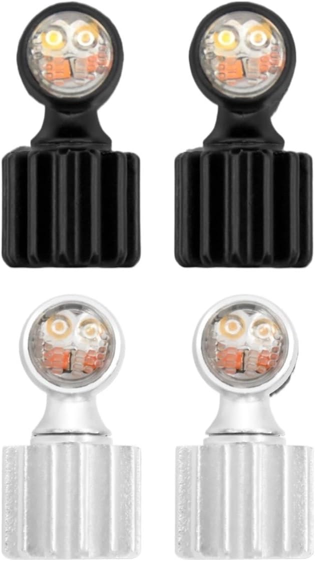 ブレーキライトターンシグナルランプ オートバイターンシグナル LED ブレーキライトフロントリアランニングランプブラック/シルバーユ