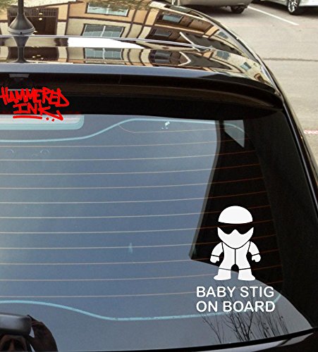 HAMMEReD INK Baby Stig on Board Car Sticker