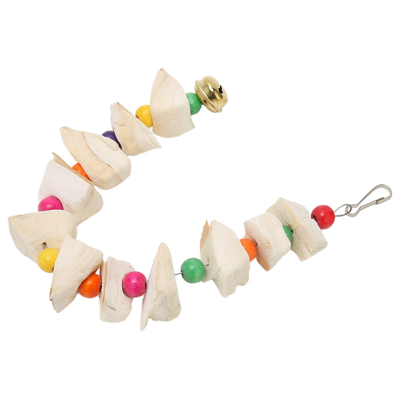 Juguete para Masticar Hueso de Sepia para Pájaros, Coloridos Juguetes para Masticar Pájaros Resistencia a Las Mordeduras Suplemento de Calcio Alivio de la Ansiedad con Campanas para (SG)
