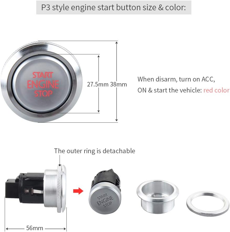 EASYGUARD auto Alarm PKE Passive keyless Entry Remote Starter keyless go Proximity Locking Unlocking EC002-P3