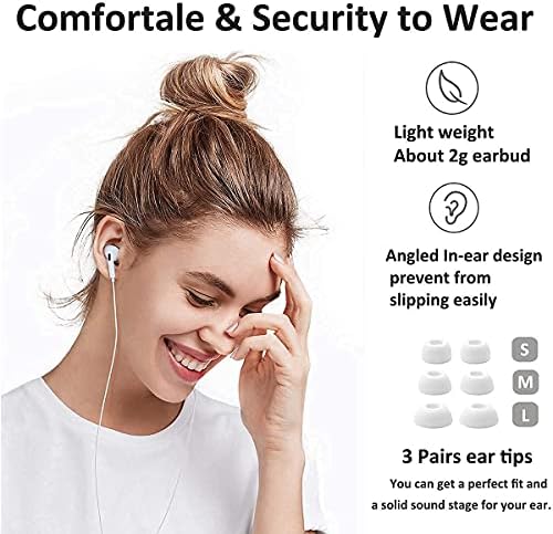 Earphones for iPhone 12, In-Ear Headphones for iPhone 7 Noise Isolating Stereo Earbuds with Mic Compatible with iPhone 13 Pro, iPhone 12, 11 Pro Max, iPhone X, iPhone XR XS Max iPhone 8 iPhone 7 Plus