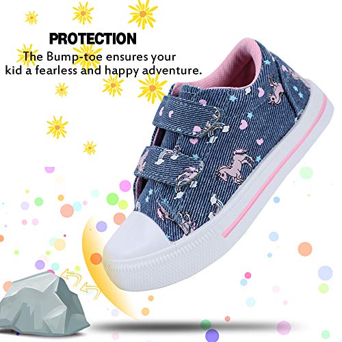 Nerteo NT190507BLUEJEANUNICORN22 Toddler Girl Shoes Slip thumb #3